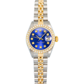 Rolex Datejust 79173 18k YG Two Tone Jubilee Blue Diamond Dial Auto Women 26mm