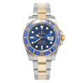Rolex Submariner 116613LB 18K Yellow TwoTone Flat Blue Dial Men's Watch 40mm
