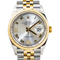 Rolex DateJust 126233 Jubilee 18K YG SS 2Tone Roman Silver Dial Auto Men 35 mm
