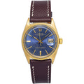 Rolex Datejust 1610 18k Yellow Gold Blue Dial Auto Men's Watch 36mm