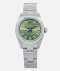 Rolex Oyster Perpetual 176200 2018 Card SS Olive Green Dial Auto Ladies 26mm