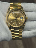 Rolex Day-Date 228238 2022 Card 18k YG Gold Champagne Dial Auto Men Watch 40mm