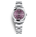 Rolex Oyster Perpetual 177200 2016 Card SS Red Grape Dial Auto Women 31 mm