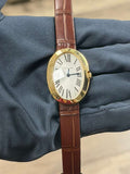 Cartier Baignoire W8000009 2014 Paper 18K YG Silver Dial Quartz Women 24MM