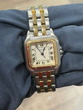 Cartier Panthere W25029B6 18k Two Tone Quartz White Dial Women's Watch 27MM