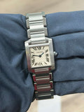 Cartier Tank Francaise W51008Q3 SS White Roman Dial Quartz Women's Watch  20mm