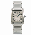 Cartier Tank Francaise W51011Q3 Stainless Steel Sliver Dial Quartz Women 25 mm