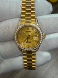 Rolex Datejust 69158J 18K YG Diamond Jubilee Dial Paper Lady's Watch 26mm