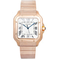 Cartier Santos WGSA0018 Complete 18k Rose Gold White Dial Auto Men's 40mm