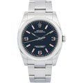 Rolex Oyster Perpetual 116000 SS Pink Baton Black Dial Auto Unisex Watch 36mm