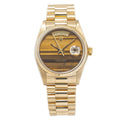 Rolex Day Date 18038 Jubilee 18k YG Tiger Eye Dial Auto Men's Watch 36mm