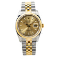 Rolex DateJust 116233 Jubilee 18k Two Tone Champagne Automatic Unisex Watch 36mm