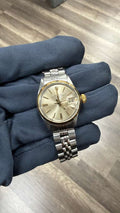 Rolex Oyster Perpetual Date 6516 SS Silver Dial Automatic Women Watch 26mm