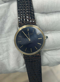 Audemars Piguet 18k Yellow Gold Two Tone Manual Dark Blue Dial Men Watch 33mm