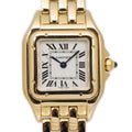 Cartier Panthère W25022B9 Quartz 18k YG Champagne Dial Women Watch 22mm