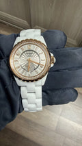Chanel J12 H3843 Ceramic Rose Gold Factory Diamod Dial & Bezel Auto Watch 36mm
