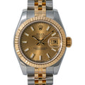 Rolex Date 6917 Jubilee YG Two Tone Champagne Dial Auto Women Watch 26mm