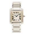 Cartier Tank Francaise W51002Q3 SS White Dial Auto Unisex Watch 28mm