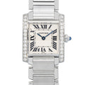 Cartier Tank Francaise W51008Q3 SS Quartz White Dial Women Watch 25mm