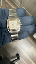 Cartier Santos W20045C4 Gold Two Tone Automatic White dial Women Watch 24mm