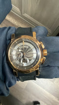 Breguet Marine 5827 Rubber RG Silver Dial Auto Men's Watch 42mm