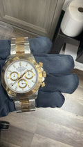 Rolex Daytona 116523 Oyster 18K YG Two Tone White Dial Men