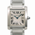 Cartier Tank Francaise W51011Q3 SS Quartz Silver Dial Women Watch 25mm