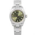 Rolex Oyster Perpetual 176200 2018 Card SS Olive Green Dial Auto Ladies 26mm