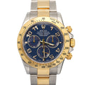 Rolex Daytona 116523 Oyster Two Tone YG Scrambled Blue Racing Dial Auto Men 40mm