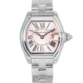 Cartier Roadster W62016V3 Stainless Steel PINK Dial Quartz Ladies Watch 30mm