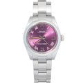 Rolex Oyster Perpetual 177200 2016 Card SS Red Grape Dial Auto Women 31 mm