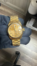 Rolex Datejust 178278 President 18K YG Card Auto Champagne Dial Watch 31mm