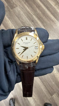 Patek Philippe Calatrava 5107J 18k YG Auto Silver Men's Watch 37mm