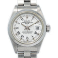 Rolex Perpetual Lady Date 69160 Oyster SS Auto White Dial Women Watch 26mm