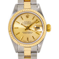 Rolex Datejust 6917 Oyster 18k YG Two Tone Auto Champagne Dial Women Watch 26mm
