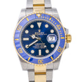 Rolex Submariner 116613LB Oyster 18K Yellow TwoTone  Blue Dial Men's Watch 40MM