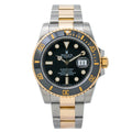 Rolex Submariner 116613LN Oyster 18K YG Two Tone Auto Black Dial Men Watch 40mm