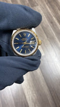 Rolex Datejust 69173 Jubilee 18k YG Two Tone Auto Blue Dial Women Watch 26mm