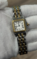 Cartier Panthere 4023/W2PN0014 18k YG Two Tone Silver Dial Ladies Watch 27mm