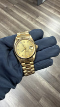 Rolex Datejust 16018 18K YG President Card  Auto Champagne Dial Men's Watch 36mm