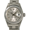 Rolex Date 69190 SS Oyster Auto Silver Dial Women Watch 26mm