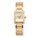 Cartier Tank Francaise WE1023R8 18k YG Auto Gold Dial women watch 21mm
