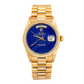 Rolex Day-Date 18038 President 18K Yellow Lapis Dial Auto Unisex Watch 36mm