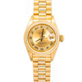 Rolex Datejust 69178 Papers President 18K Factory Diamond Champagne Dial 26MM