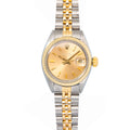 Rolex Date 6917 Jubilee YG Two Tone Champagne Dial Auto Women Watch 26mm