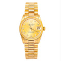 Rolex Datejust 68278 18K YG President Auto Champagne Dial Women Watch 31mm