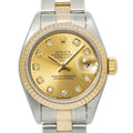 Rolex Datejust 6917 18k Yellow Oyster Champagne Diamond Dial Women's Watch 26mm
