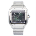 Cartier Santos WSSA0062 MINT 2026 Complete Stainless Green Dial Watch 39.8mm