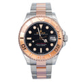 Rolex Yacht-Master 268621 Oyster Rose TwoTone Auto Black Dial Unisex Watch 37mm