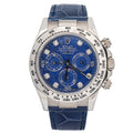 Rolex Daytona 116519 Leather WG Auto Blue Dial Men's Watch 40mm